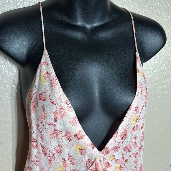 Zara women’s xl piper dress babydoll tiered strappy mini floral abstract chiffon - Picture 4 of 10